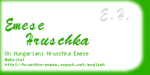 emese hruschka business card